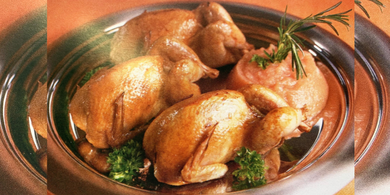Receita de Codorna com Purê de Maçã