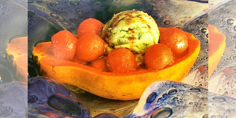 Receita de Gelado de Pistache ao Licor de Cassis