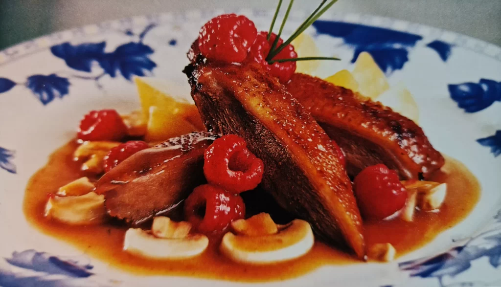 Receita de Magrets em molho de Framboesas